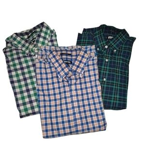 Lands' End Men's Traditional Fit No Iron Twill Shirt Size L 16-16 1/2